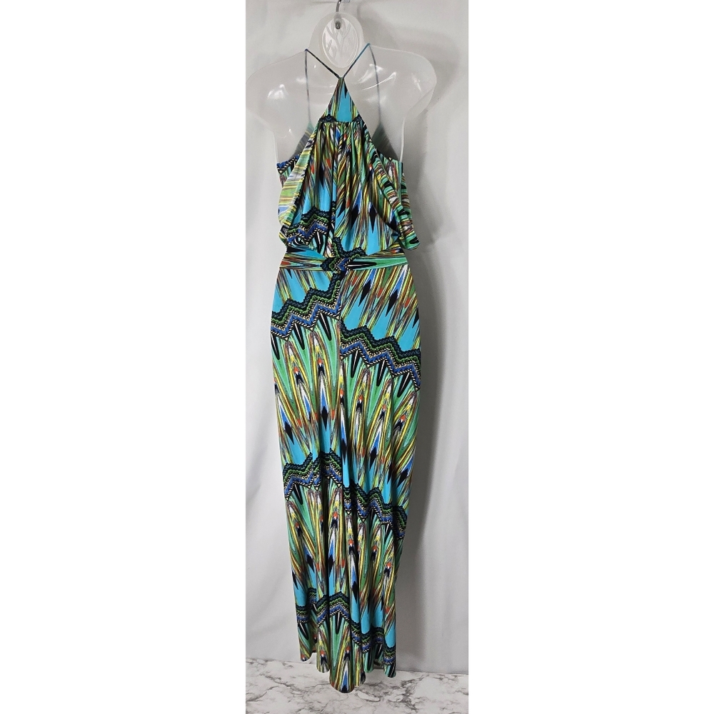 T-Bags Los Angeles Tie Front Maxi Dress - Picture 7 of 15